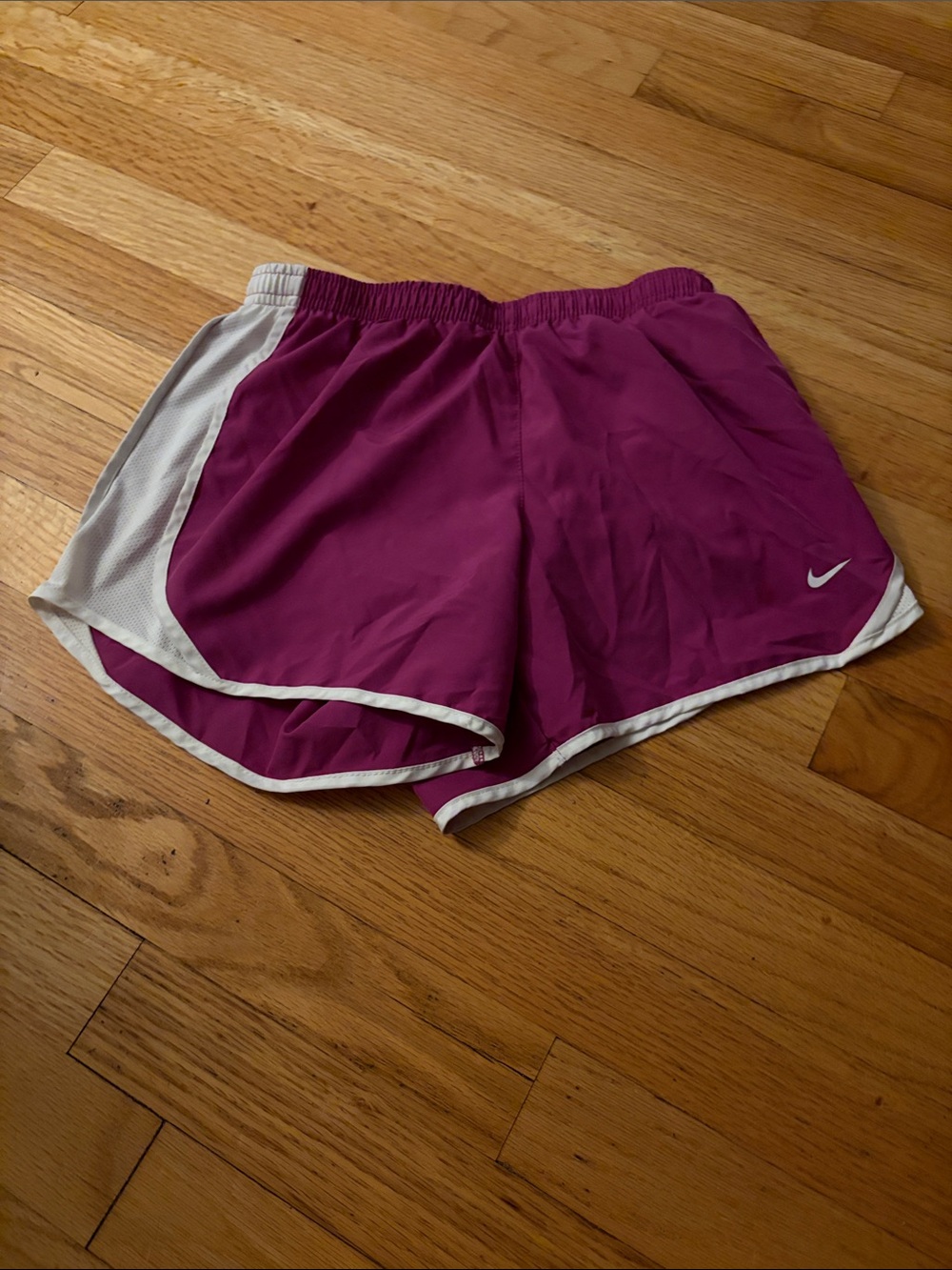 Nike Women's Magenta Athletic Running Shorts with White Trim